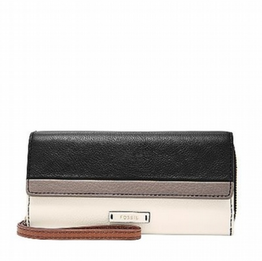 🌼 Fossil Julia Leather Clutch RFID Wallet